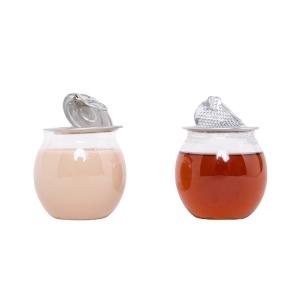 China Clear Pull Ring Plastic Beverage Jar 330Ml Juice Canned Drink Packaging factory
