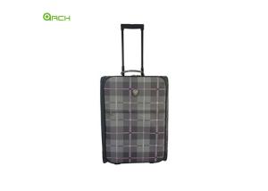 China Skate Wheels Foldable Check Material soft sided suitcase factory