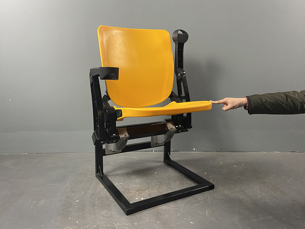 UV Resistant PP Stadium Chair With Cup Holder Armrest