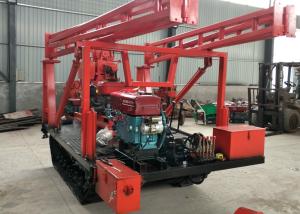 China High Efficiency Hydraulic Crawler Drilling Rig / 100m Depth Small Water Well Drilling Rig factory