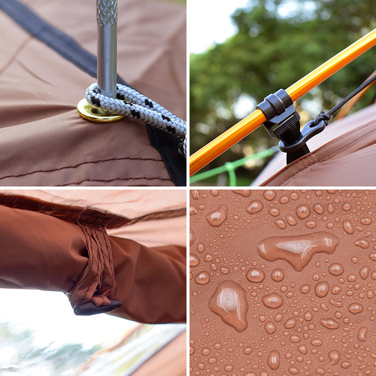 Double Layer Breathable 190T Polyester Pop Up Camping Tent