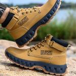 Lightweight Microfiber Safety Work Shoes With Steel Toe And Rubber Sole