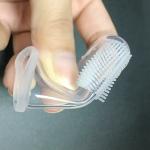 Food Silicone Baby Products Toothbrush Silk - Screen Printing Logo With Case Set