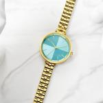 Women'S Stainless Steel Waterproof Watch Quartz Movement Plexiglass Mirror