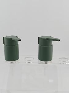 China 28/410 Plastic Green Matte Clip Hand Screw Cream Lotion Pump For Bottle factory