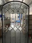 Decorative Arched Leaded Glass Windows Triple Glazed Sliding Door exterior door
