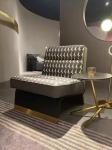 Black White Texture Custom Sofa Bed With Metal Leisure Chair
