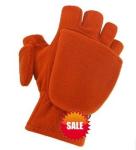 fingerless fleece gloves with lap