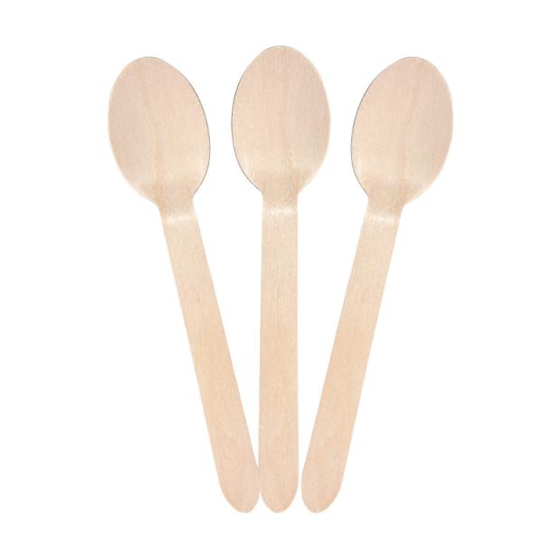 Odorless 6.3 Inch Eco Friendly Wooden Spoons , Multiscene Disposable Wooden