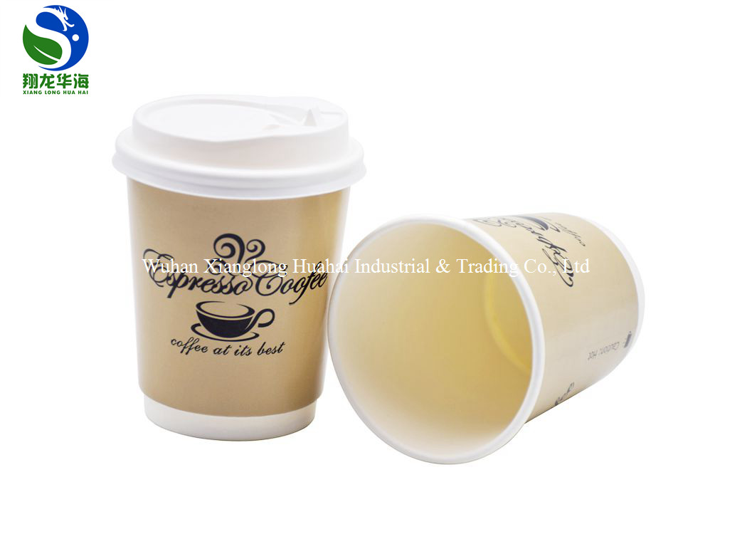 FDA Certified Double Wall Paper Cup Takeaway Coffee Cups Flexo And Offset Printing