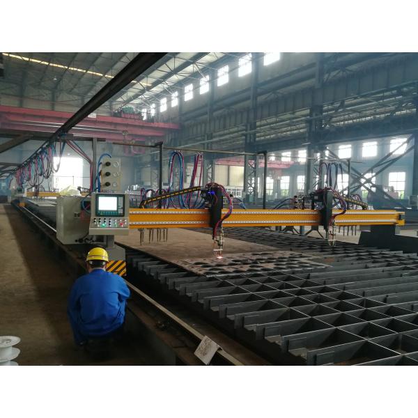 China CNC Plasma & Flame Cutting Machine Gantry Type(China HUYUAN/America HYPERTHEM Plasma Power Source) factory
