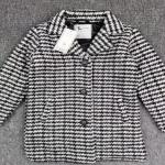 Black And White Children's Winter Clothes Thick Warm Melton Wool Coat