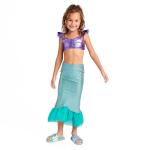 Girls Mermaid Tail Costume , Mermaid Tail Children's Costume Sleeveless Top