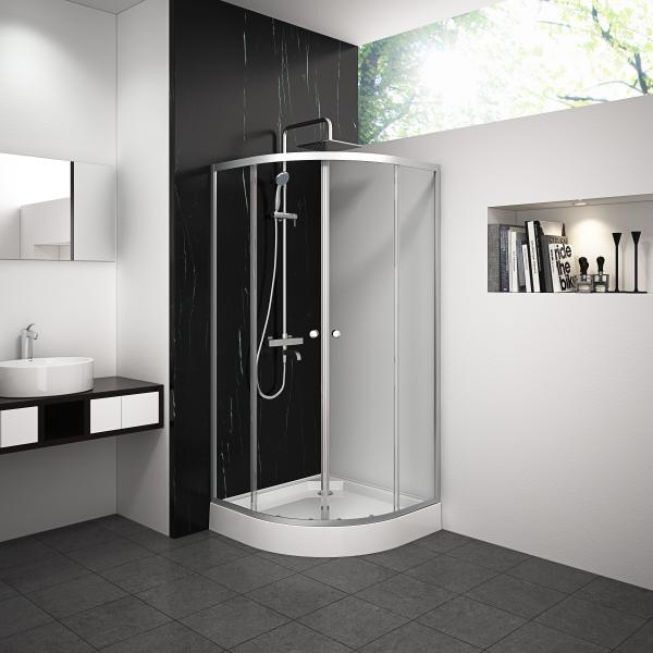 900x900x2000mm Bathroom Curved Corner Shower Enclosure , Shower And Bath