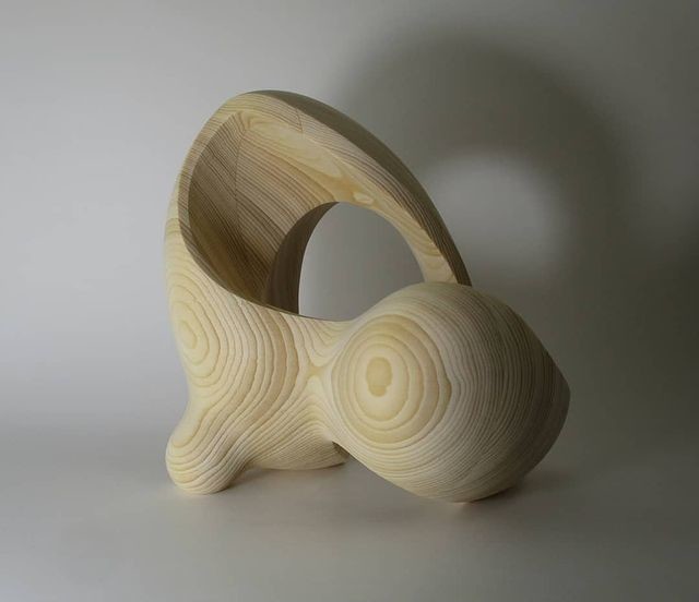 Minimalist Design Hand Carved Wood Sculptures For Exhibition