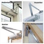 Black Aluminum Door Closer For Glass And Wood Door 145x57x37mm Dimensions