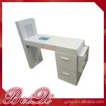 Modern manicure table vacuum and nail salon furniture cheap nail table white