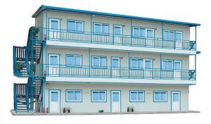 China Two / Three Layer Recyling Portable Prefab Steel House For Temporary Residence factory