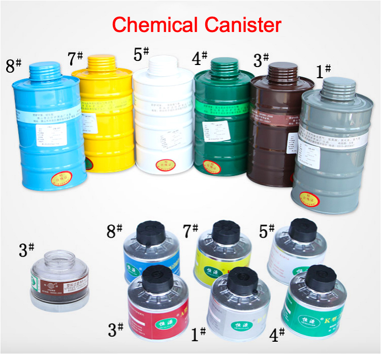 Silica Gel Safety Full Face Gas Mask 60*27*42cm Anti Virus