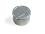 Plain Metal Round Seamless Candle Tin Cans With Pvc Window D 95 * 63mm