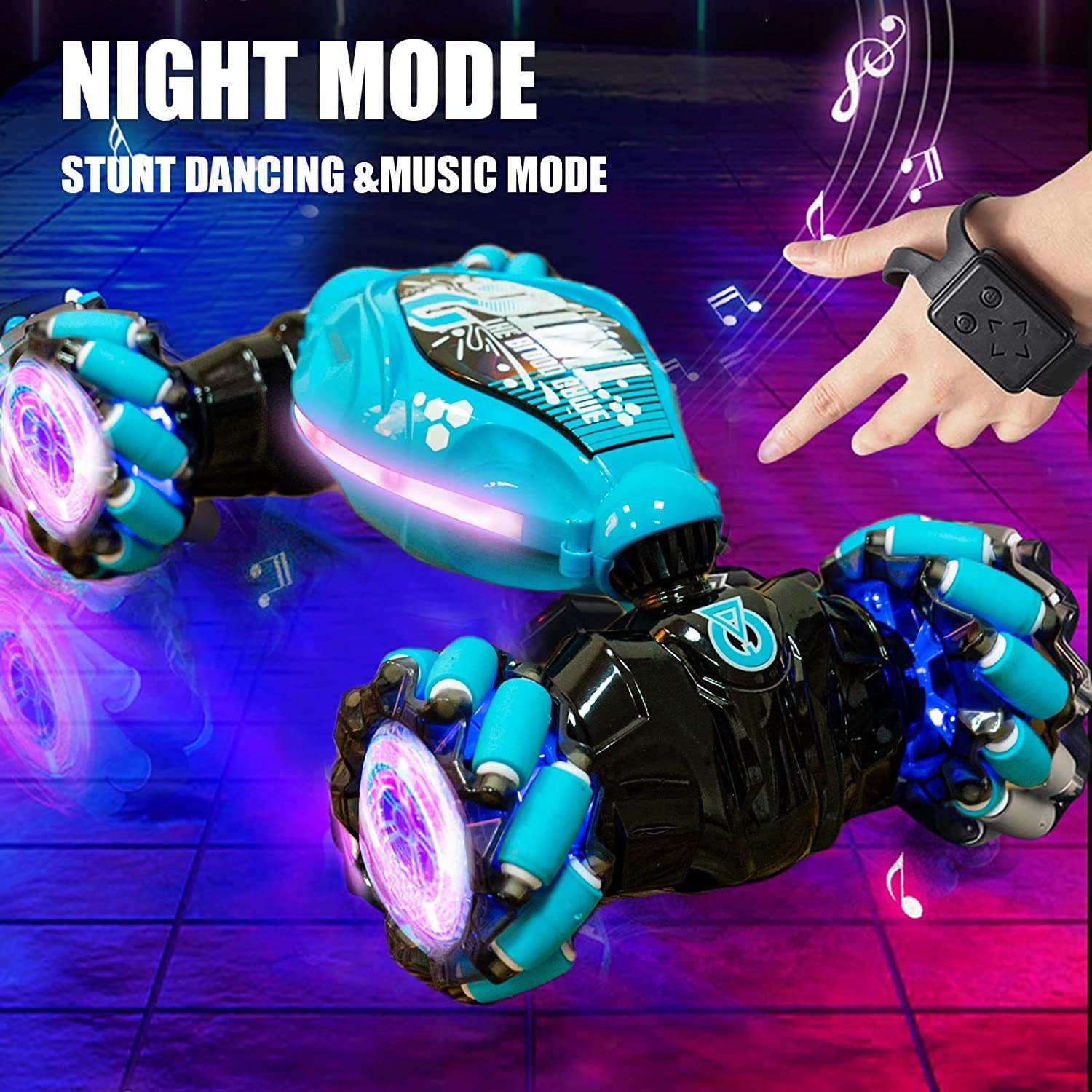 Twisted Car Lighting Music Stunts Climbing Car with Gesture Sensing Control and Remote