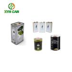 Food Grade Round Olive Oil Tin Can / Recyclable Tin Food Containers