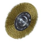 Metal Polishing Crimped Brass Wire Wheel Brush , Durable Rotary Wire Brush
