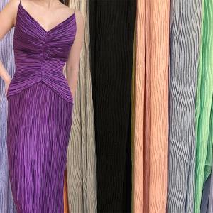 China Pure Color Double Gauze Moss Crepe Fabric 60&quot; Polyester Crinkle Fabric Plain factory