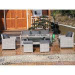 Leisure Outdoor AJUNION All Hand Woven Wicker Garden Furniture Set with Tempered