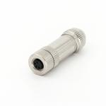 Field Wireable M8 Female Connector 4 Pin Straight