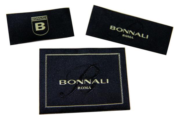 luxury high class Satin / Cotton Clothing Woven Labels With Customized Logo /