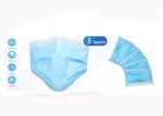 Anti Droplets Surgical Disposable Mask / Blue 3 Ply Disposable Dust Mask