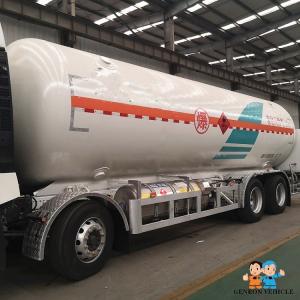 China Liquid Normal Gas LNG Cryogenic Fuel Tank Semi Trailer three axles factory
