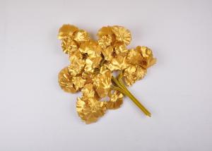 China Handmade 60cm Golden 25 Leaves Ginkgo Tree Leaves factory