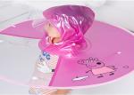 Child Kid Umbrella Cap Peppa Pig Rain Cloak Baby Flying Saucer Pink Color