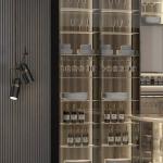 Luxury Style Stainless Steel Ready Made Kitchen Cabinets Minimalist Style