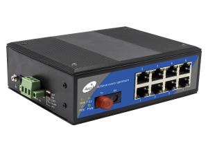 China 10/100/1000Mbps POE Fiber Switch 0-100km With 1 Fiber Port And 8 POE Ethernet Ports factory