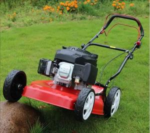 China 18&quot; recoil Gasoline 4 Stroke Garden Lawn Mower Self Propelled grass trimmer grass cutter factory