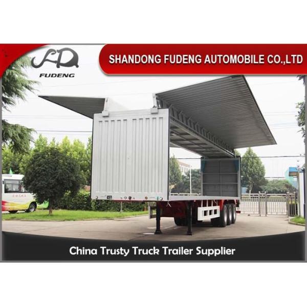 China Mechanical Side Wall 3 Axles 60T 40Ft Cargo Box Trailer factory