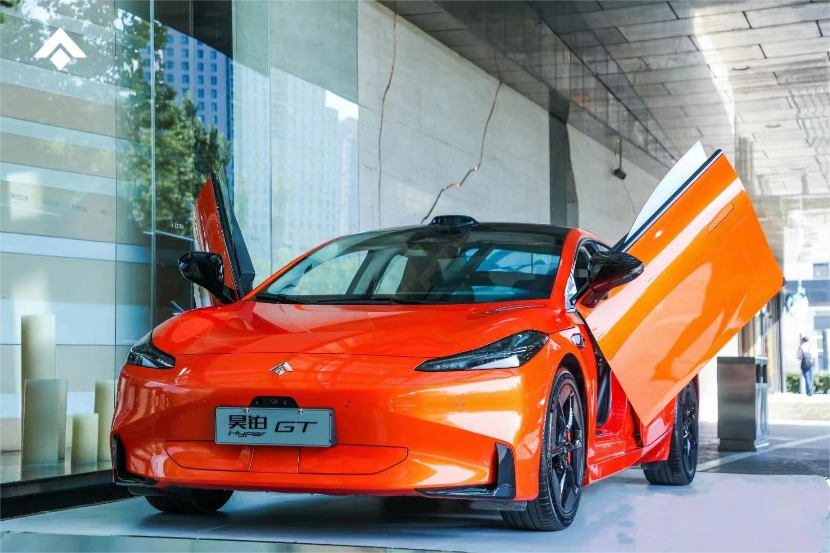 2024 0km Used Sedan Sport Cars 180kw 245ps Seven Wings 560KM GAC Aion Hyper GT 2023 Electric Sedan Car Electric Adjustment