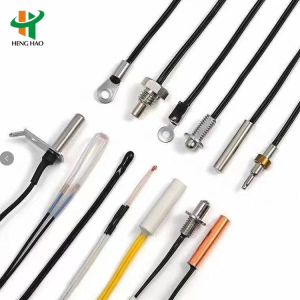 China NTC Temperature Probe PT100 Thermocouple Sensor with 100000 Cycles 250V1A and R25 5K to 100K Platinum Resistor Temperature Probe factory