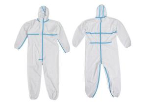 China Breathable Disposable Non Woven Coverall With Elastic Waistband And Cuffs factory