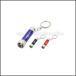 China Customed promotion 5 led advertising led flashlight torch keychain keyrings Printed logo factory