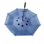Straight Handle Automatic Reverse Inverted Umbrella Double Layer With Square