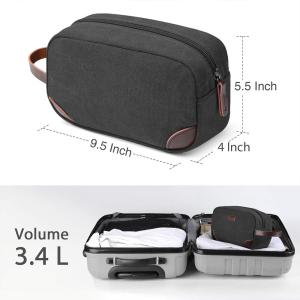 China Mens Canvas Portable Bathroom Bag For Business Trip factory
