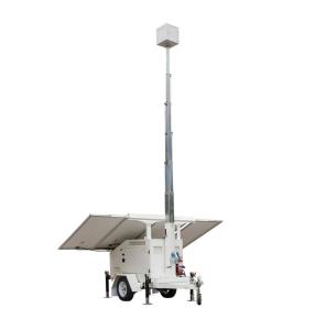 China 22.9ft Mobile Solar Trailer With Solar Panels Telescopic Mast Batteries factory