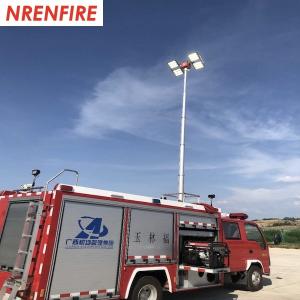 China Fire Tender Mounted 6m pneumatic telescopic mast 4x180W LED Lights-pneumatic mast light factory
