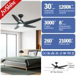 Energy Saving Decorative LED Ceiling Fan with Light and 6 Speed Choice Remote