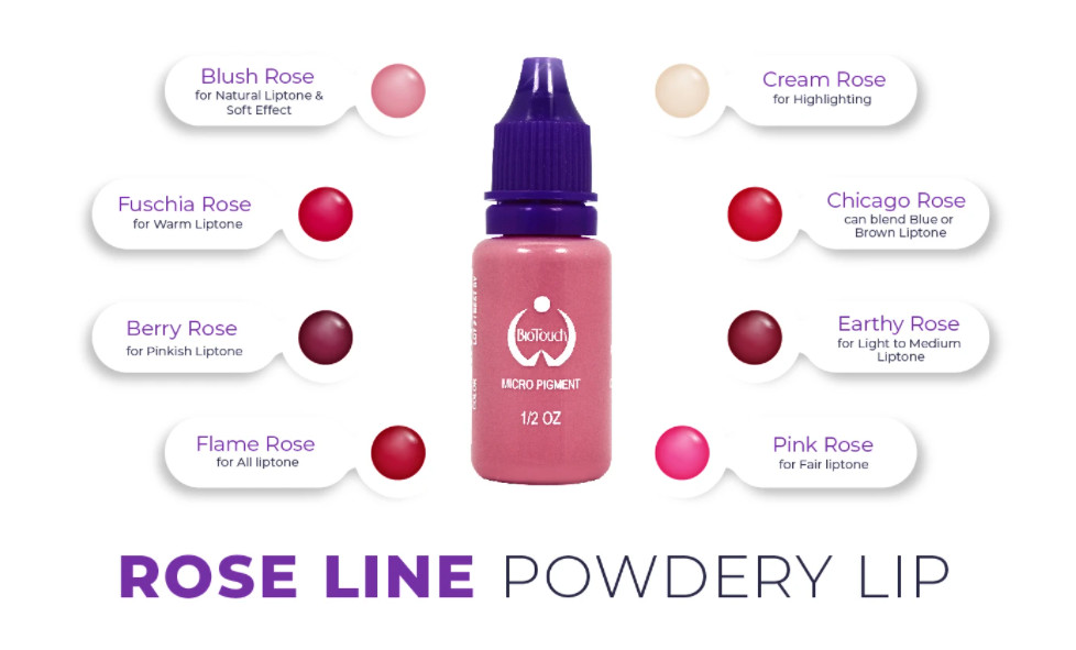 Biotouch Micro Pigment Rose Pigment Color Permanent Makeup Microblading Supplies Eyebrow Shading MicrGel polishgmentation
