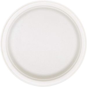 Round Kraft Paper Plate Freezable Waterproof For Party Dinnerware